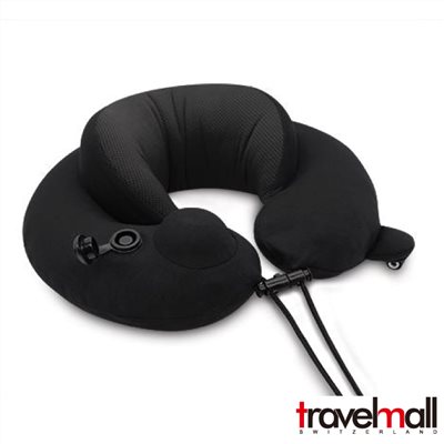 Travelmall 專利3D按壓式(按摩)充氣記憶頸枕-黑