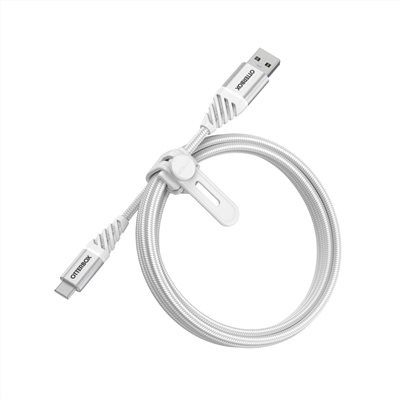 OtterBox USB-C to USB-A 1M充電傳輸線-白