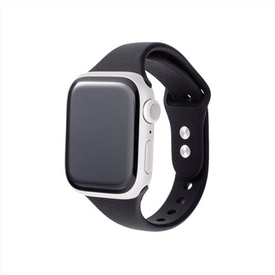 Gramas Apple Watch 38/40/41/42mm 矽膠雙扣錶帶-黑色